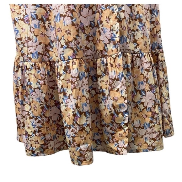 Band of the Free Floral Bohemian Boho Long Sleeve Midi Dress XS - Picture 5 of 16